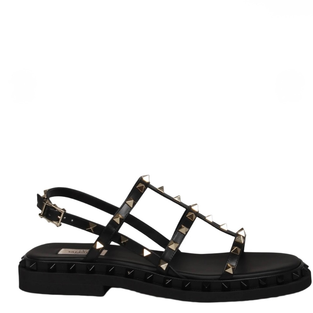 ❗️SOLD❗️Valentino Garavani Rockstud Leather Sandals Black - Picture 7 of 11